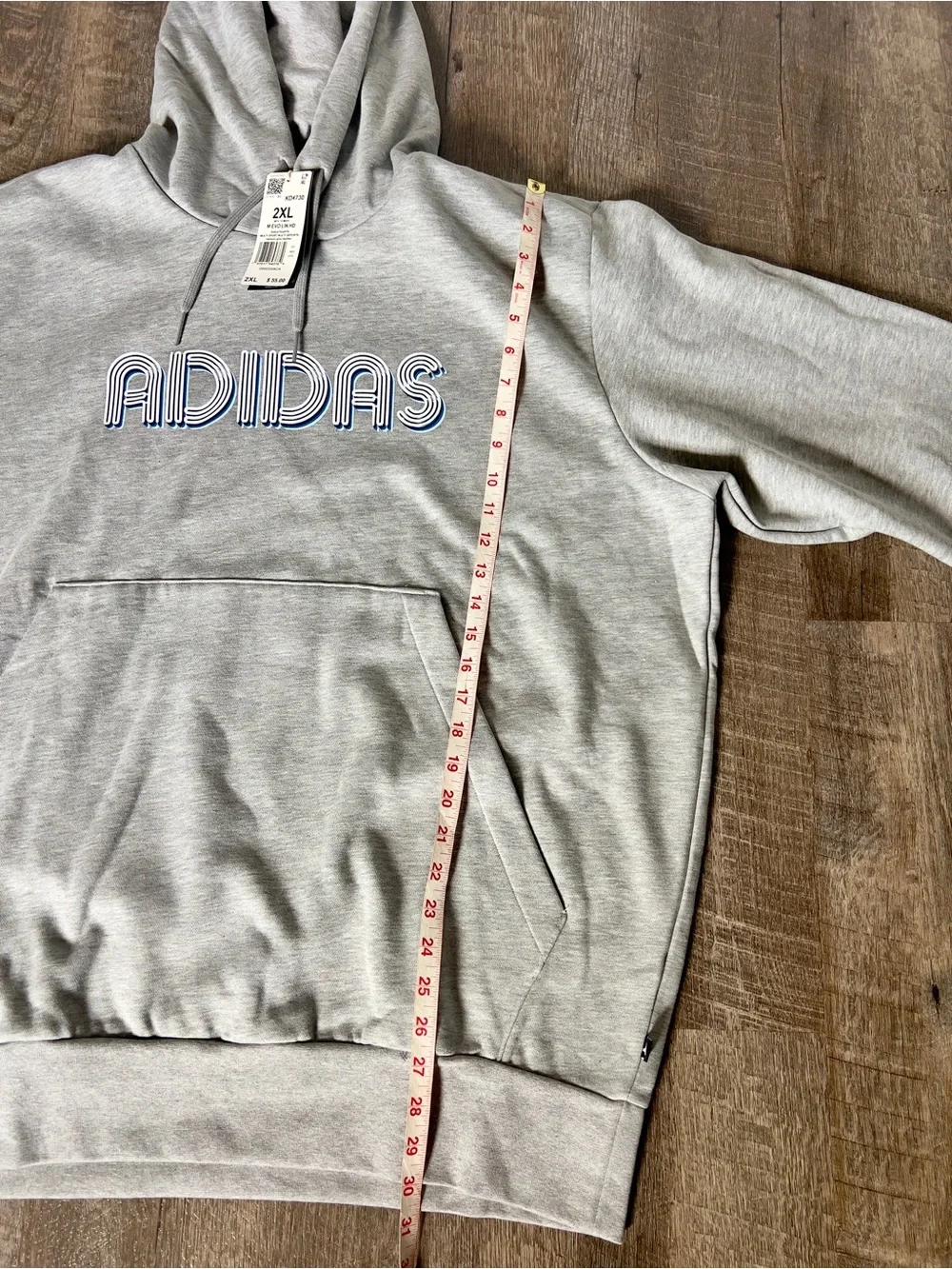 Adidas Men's Fleece Active Hoodie-Size 2XL‎